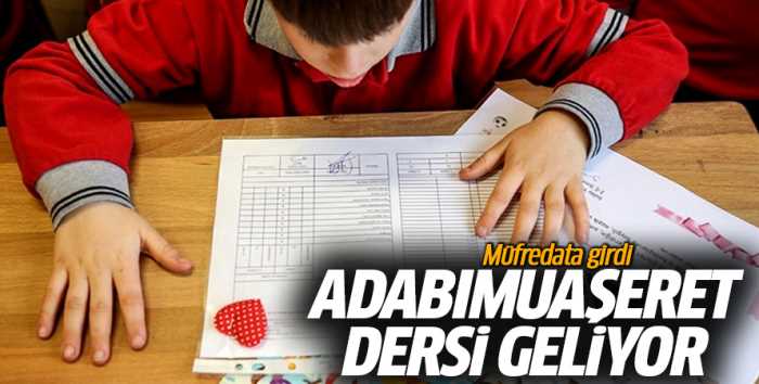 Adabımuaşeret dersi geliyor!