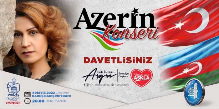 Azerin Konseri bugün gün Saat 20.00'de