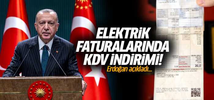 Elektrik faturalarında KDV indirimi!