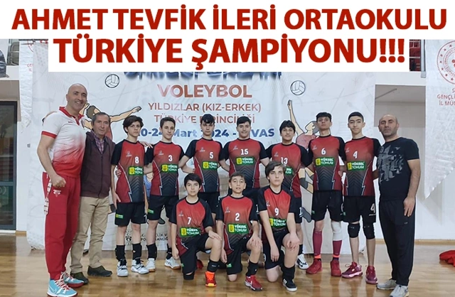 Ahmet Tevfik İleri Ortaokulu Türkiye şampiyon…