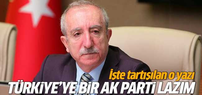 AK PARTİ'LİNİN DÖNE DÖNE  OKUMASI GEREKEN BİR YAZI!