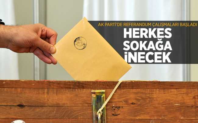 AK Parti Referandum için sokağa iniyor