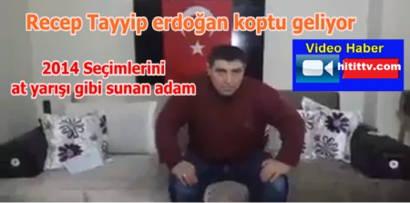 At yarışı gibi seçim sonucu sunan adam