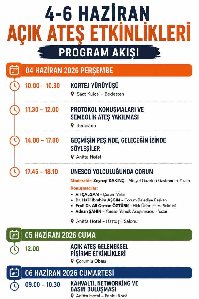 Çorum Belediyesi Açık Ateş Etkinliği Bugün Başladı