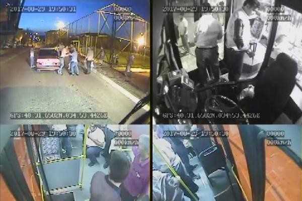 Çorum'da Toki durağında Halk Otobüsünde Bıçaklı Kavga