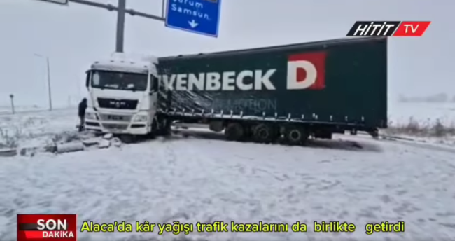 Çorum'un Alaca ilçesinde Trafik Kazası