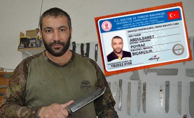 Çorumlu  Bıçak Ustası Kültür Sanatçısı Oldu