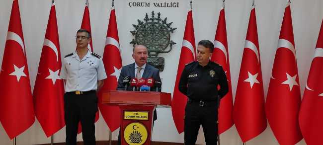 Vali Ali Çalgan Çorum'un Huzuru için Konuştu