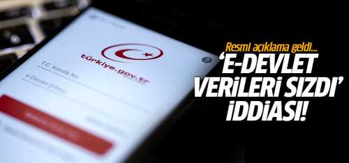 'E-devlet verileri sızdı' iddiasına Resmi açıklama