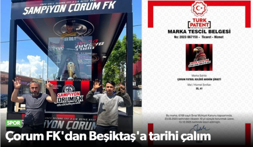 "Kartalın Hedefi Zirvedir! Sloganı ve Sembol Hareketi Çorum FK’ya Tescillendi 