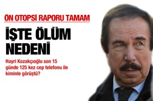 Hayri Kozakçıoğlu'nun ölüm nedeni belli oldu