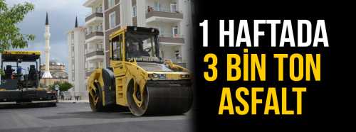 1 Haftada 3 Bin Ton Asfalt