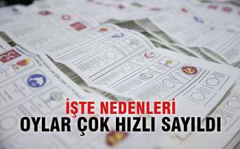 1 KASIM'DA OYLAR ÇOK HIZLI BİR ŞEKİLDE SONUÇLANDI