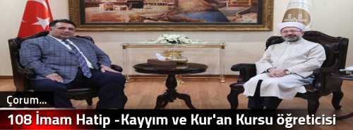 108 İmam Hatip -Kayyım ve Kur'an Kursu öğreticisi kadrosu