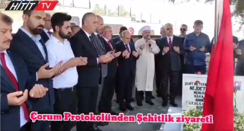 15 Temmuz'un 8. Yılında  Çorum protokolünün şehitlik ziyareti