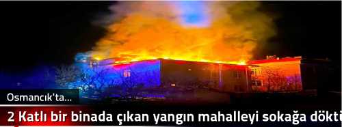 2 Katlı bir binada çıkan yangın mahalleyi sokağa döktü