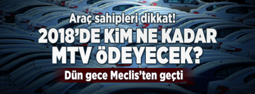 2018'de Kim ne kadar MTV ödenecek?