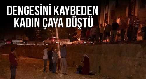 25.Yaşındaki Kadın dengesini kaybederek çaya düştü