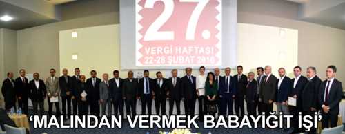 27. Vergi Haftası nedeniyle düzenlenen törende, 2014 yılı Kurumsal ve Gelir Vergisi Rekortmenleri ödüllendirildi.