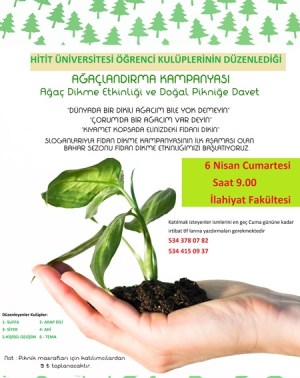 HİTİT ÖĞRENCİLERİ ÇORUM'U AĞAÇLANDIRIYOR‏