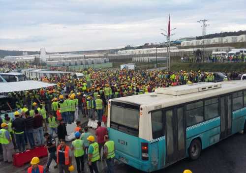 3. Hava limanında Eylem yaptılar