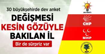 30 Büyükşehir'in Son Seçim Anket sonuçları