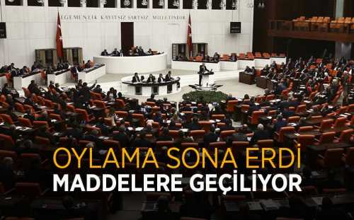 338 EVET İLE OYLAMA SONUÇLANDI