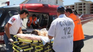 ÇORUM-Hava Ambulansı SERAP için geldi