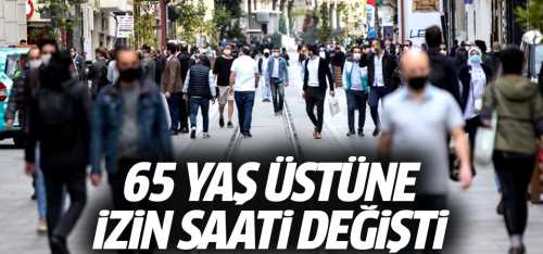 65 Yaş üstü için sokağa çıkma yasağı değişti