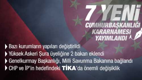 7 yeni CB Kararnamesi yayımlandı