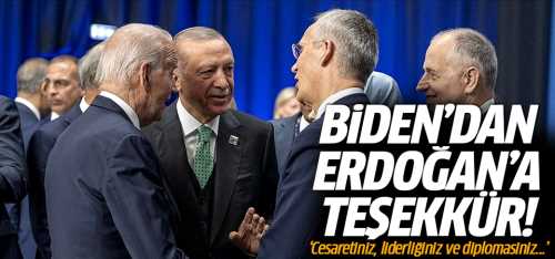ABD Başkanı Biden'dan Cumhurbaşkanı Erdoğan'a teşekkür