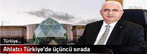 Ahlatcı Türkiye’de üçüncü sırada 