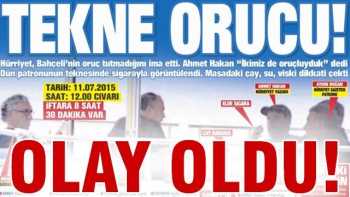 Ahmet Hakanın 'Tekne orucu' olay oldu!