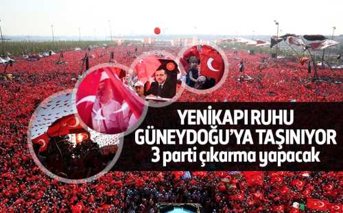 AK Parti, FETÖ/ PDY'ci cuntanın kanlı darbe girişiminin ardından demokrasi nöbetleriyle oluşan “Yenikapı ruhu”nu Diyarbakır'a taşımaya hazırlanıyor.