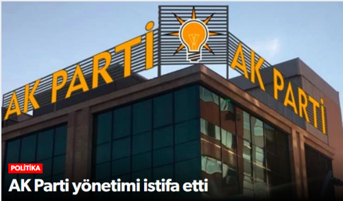Ak Parti Çorum İl Yönetimi Yeni Yönetim için İstifa  etti