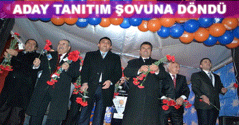 Ak Parti’nin İskilip’te gerçekleştirdiği seçim bürosu açılış töreni aday tanıtım şovuna dönüştü