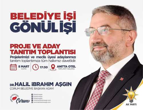 AK Partili aday Aşgın'nın proje tanıtımı bugün 