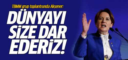 Akşener: Dünyayı size dar ederiz!
