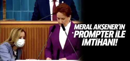 Akşener prompterı bozulunca konuşamadı