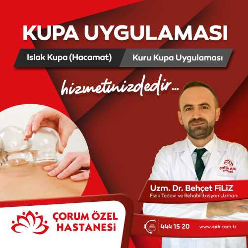 Akupunktur, Kupa Uygulaması ve Ozon Uygulaması başladı