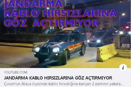 Alaca'da kablo hırsızları yakayı ele verdi