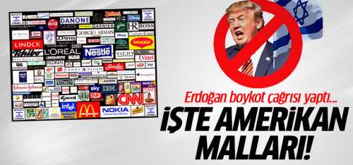 Amerikan malı ürünlere Boykot çağrısı