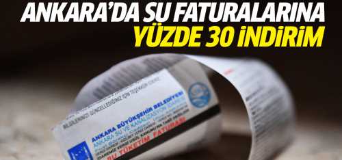 Ankara'da suya yüzde 30 indirim