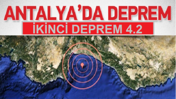 Antalya'da İkinci deprem meydana geldi