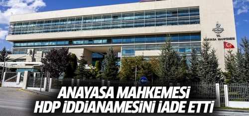 AYM HDP iddianamesini iade etti