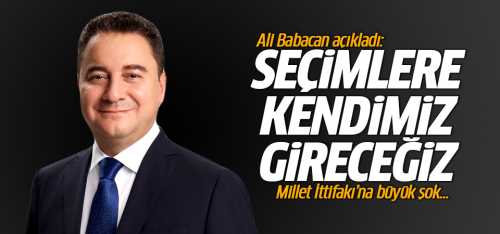 Babacan açıkladı! Seçimlere kendimiz gireceğiz