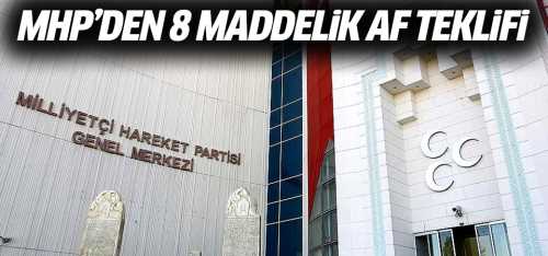 Bahçeli'den 8 maddelik AF teklifi