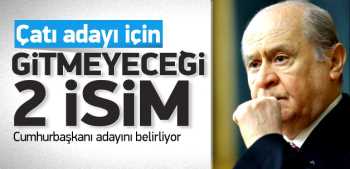 Bahçeli'nin görüşmeyeceği iki isim