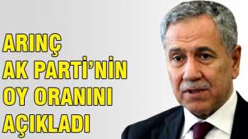 BAKAN Arınç Ak Parti'nin oy oranını açıkladı!