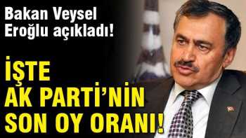 Bakan Eroğlu, işte Ak Parti'nin son oy oranı